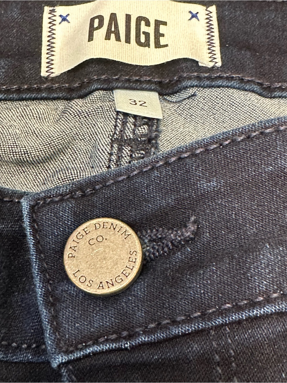 PAIGE Manhattan Dream Catcher Dark Wash Slim Bootcut Jeans USA Size 32 x 34 - Picture 3 of 11